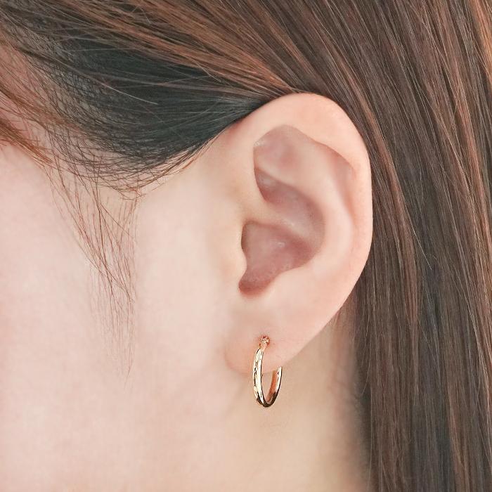 K10YG フープピアス 15mm 送料無料 10金 ピアス k10 フープ ゴールド