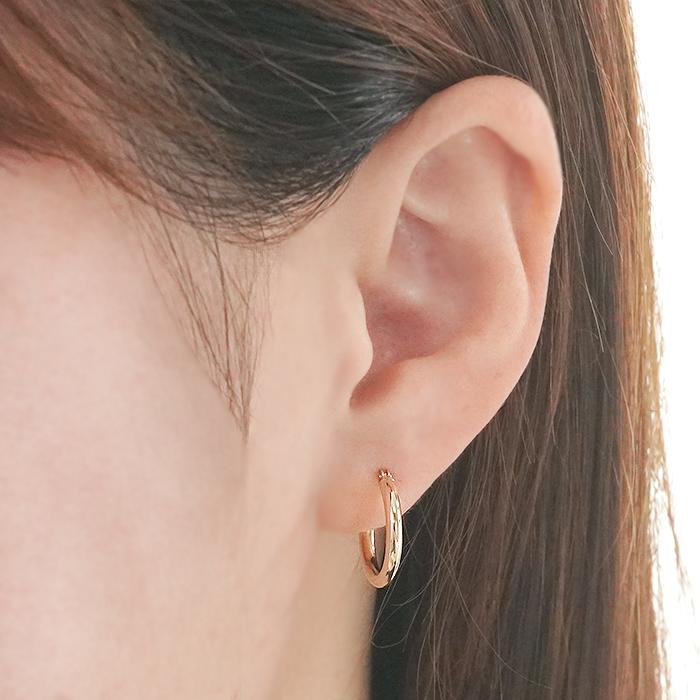 K10YG フープピアス 15mm 送料無料 10金 ピアス k10 フープ ゴールド