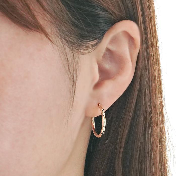 K10YG フープピアス 20mm 送料無料 10金 ピアス k10 フープ ゴールド