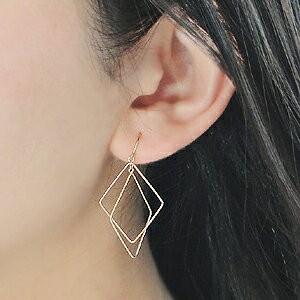 フックピアス スイング ピアス 10k 10金 YG ゴールド 地金ピアス 
