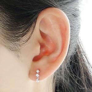 ダイヤモンドピアス ピアス ダイヤモンド スリーストーン トリロジー 