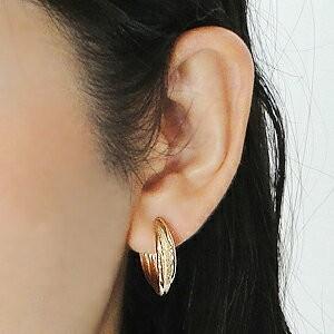 K18YG スターダスト 3連 地金 フープピアス 18金 ピアス 18k フープ