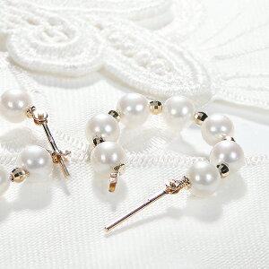 011P☆【高品質✨】淡水パールピアス　ゴールド　Ｖ字　大人かわいい　フォーマル 淡水パール ピアス 大粒 真珠 パールピアス シルバー925 母の日