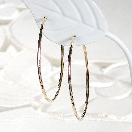 K18YG 地金 パイプフープ ピアス 送料無料 18金 ピアス 18k  