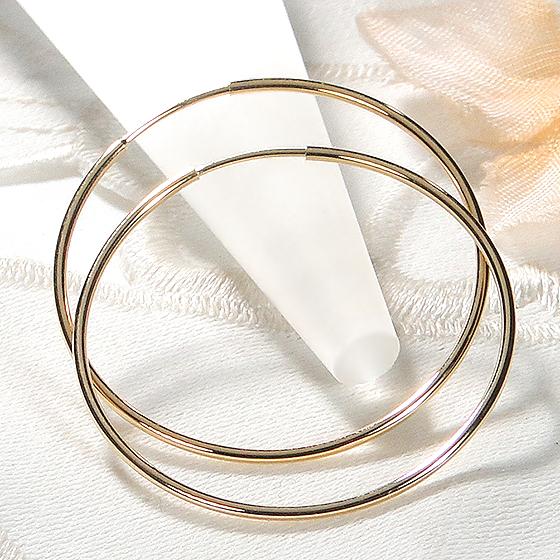 K18YG 地金 パイプフープ ピアス 送料無料 18金 ピアス 18k  