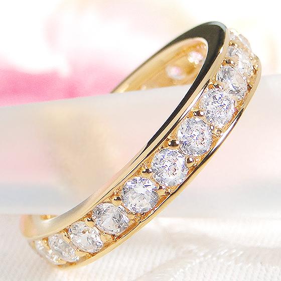 K18 WG PG YG 1.5ctUP ダイヤモンド フルエタニティ リング ジュエリー