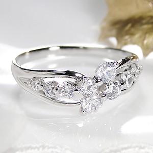 ダイヤモンドリング リング ダイヤモンド 指輪 プラチナ 10粒 10石 pt900 テンダイヤモンド 0.50ct SAR0017の画像