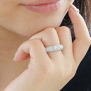 ダイヤモンド パヴェ pt900 豪華 2.50ct フルエタニティリング 指輪 