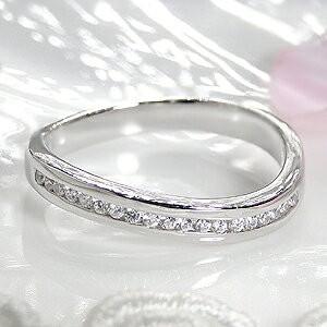 ダイヤモンド ウエーブ エタニティリング レール留め ダイア リング ダイヤリング 爪なし プラチナ900 0.12ct 指輪 レディース ギフト SAR0024の画像