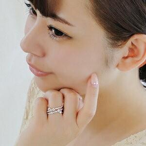 pt900 0.6ct ダイヤモンド クロス リング エタニティ 0.6カラット ３連 プラチナ ダイア 指輪 レディース 重ねづけ プレゼント SAR0032の画像