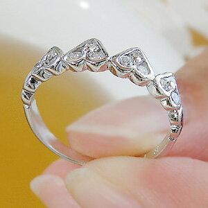 プラチナ pt900 ハート ダイヤモンド 送料無料 ダイア リング ジュエリー 指輪 ゴールド 0.3カラット 0.3ct ダイヤ PT 人気 豪華 ブライダル おすすめ SAR0038の画像
