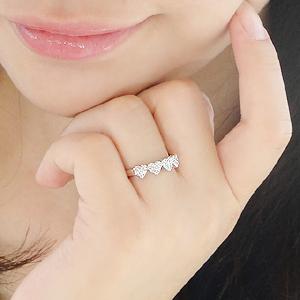 K18 WG YG PG 0.20ct ハート ダイヤモンド エタニティ リング  