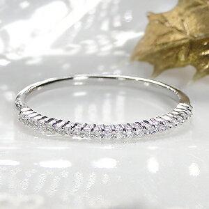 ゴールド ダイヤモンド 0.1カラット エタニティ リング 送料無料 細身