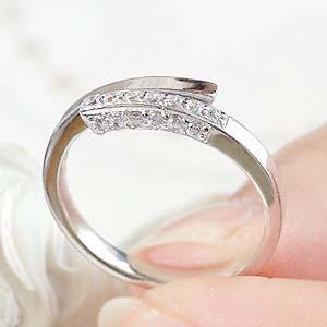 Pt900 0.13ct ダイアモンド リング ファッション ジュエリー 