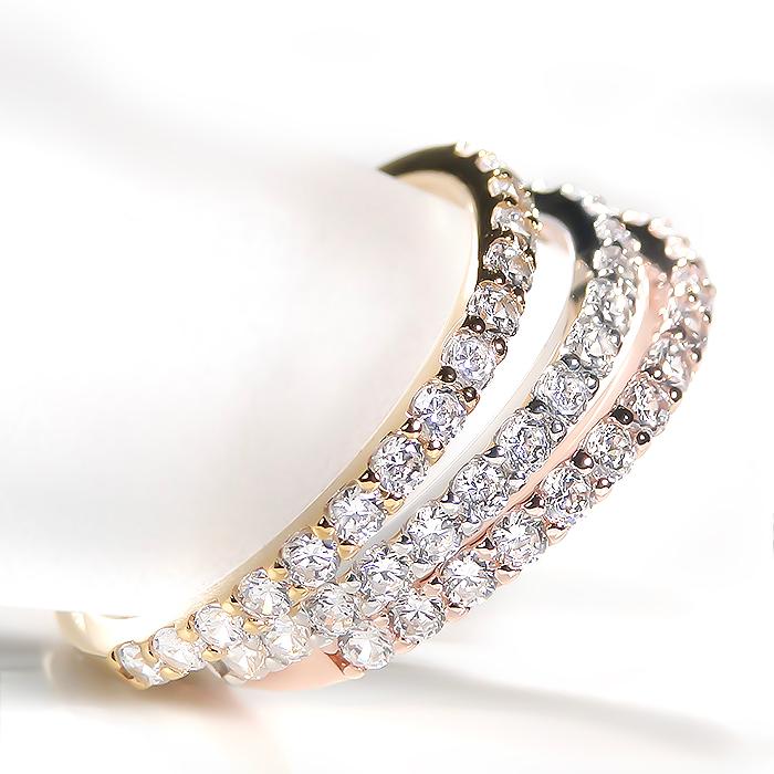 K18PG 0.3ct ダイヤモンド エタニティ リング 送料無料 ジュエリー アクセサリー 指輪 K18 PG ピンク ゴールド ダイヤ ダイア プレゼント 4月 誕生石 SAR0068-Pの画像