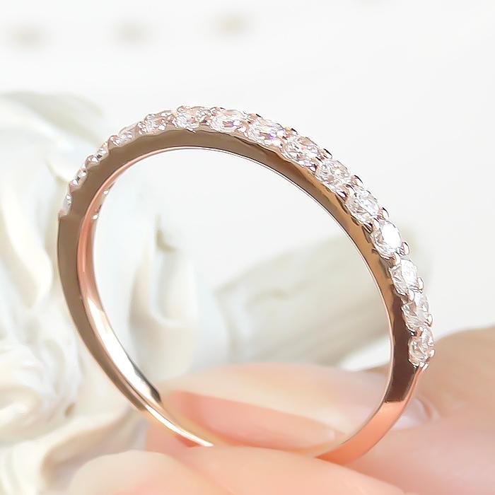 K18PG 0.3ct ダイヤモンド エタニティ リング 送料無料 ジュエリー アクセサリー 指輪 K18 PG ピンク ゴールド ダイヤ ダイア プレゼント 4月 誕生石 SAR0068-Pの画像
