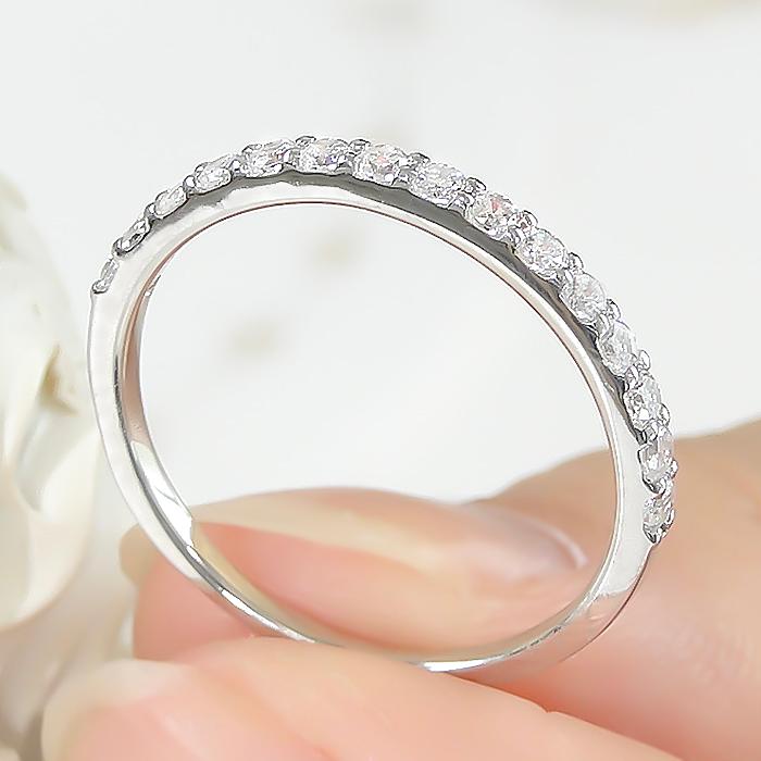 K18WG 0.3ct ダイヤモンド エタニティ リング 送料無料 ジュエリー アクセサリー 指輪 K18ホワイト ゴールド ダイヤ ダイア プレゼント 4月 誕生石 SAR0068-Wの画像