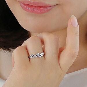 Pt900(ハード) プラチナ PT 0.30ctUP テン ダイヤモンドリング