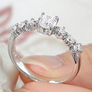 Pt900 0.5ct ダイヤモンド リング ジュエリー アクセサリー レディース 指輪 プラチナ ダイヤ 0.5カラット SIクラス Gカラー リング ダイア  SAR0090の画像