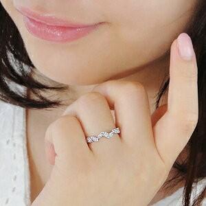 Pt900 0.24ct ダイヤモンド リーフ リング 指輪 プラチナ ダイヤ リーフ ミル打ち 葉 ギフト ダイア プレゼント ４月誕生石 SAR0103の画像