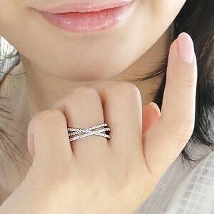 Pt900(ハード) 0.65ct ダイヤモンド クロス リング エタニティ 