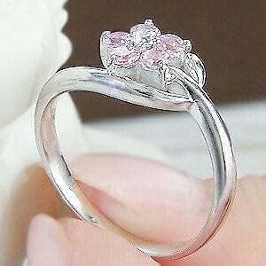 ピンクサファイア リング フラワー カラーストーン サファイア  