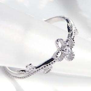 ダイヤモンドリング ダイヤモンド ミル打ち フラワー 花 指輪 リング ダイヤ 可愛い 18k 18金 ゴールド 大人気 SAR0152の画像