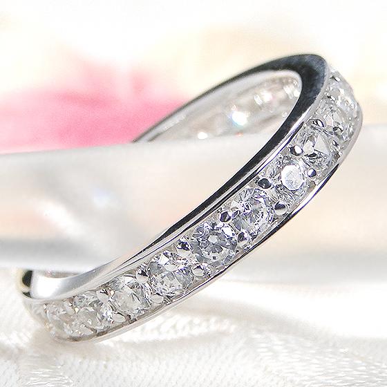 Pt900 1.5ctup ダイアモンド フルエタニティ リング ジュエリー