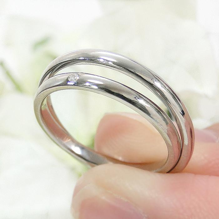 K10 YG WG PG マリッジ リング 2mm 送料無料 刻印無料 マリッジ 結婚 指輪 ゴールド 10金 ペア ペアー ペアリング ダイヤモンド ダイア 4月誕生石 婚約 SAR0196の画像