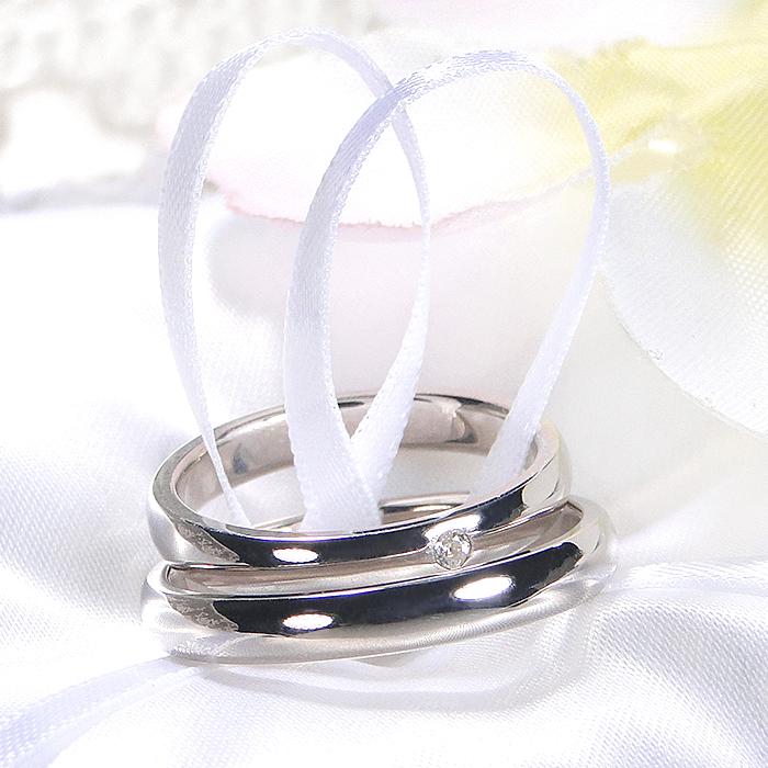 Pt900 マリッジ リング 3.0mm 送料無料 刻印無料 マリッジ 結婚 指輪 PT900 プラチナ ペア ペアー ペアリング ダイヤモンド ダイア 4月誕生石 婚約 SAR0203の画像