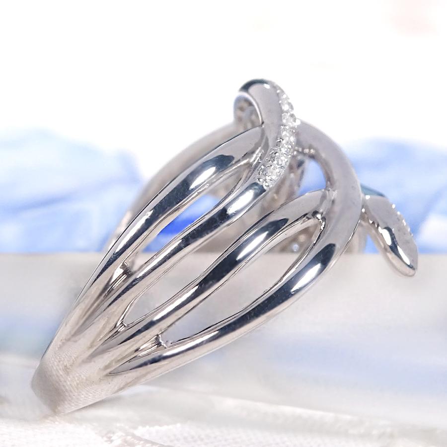 K18 YG Pt900 0.15ct スネーク ダイヤモンド リング 送料無料 指輪 ゴールド プラチナ PT ヘビ 蛇 縁起物 イエローゴールド 金運 開運 蛇年 巳年 干支 SAR0214の画像