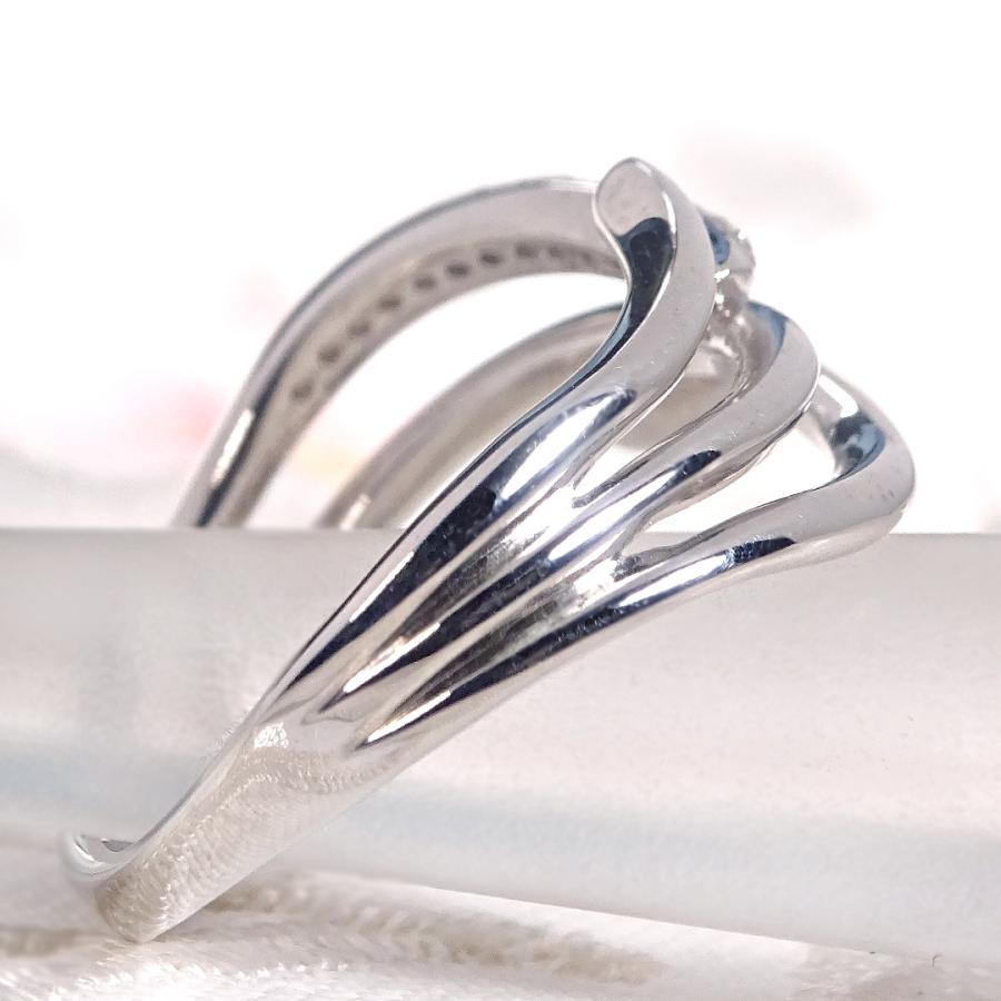 K18YG Pt900 0.07ct スネーク ダイヤモンド リング 送料無料 指輪 ゴールド プラチナ PT ヘビ 蛇 縁起物 イエローゴールド 金運 開運 蛇年 巳年 干支 SAR0215の画像