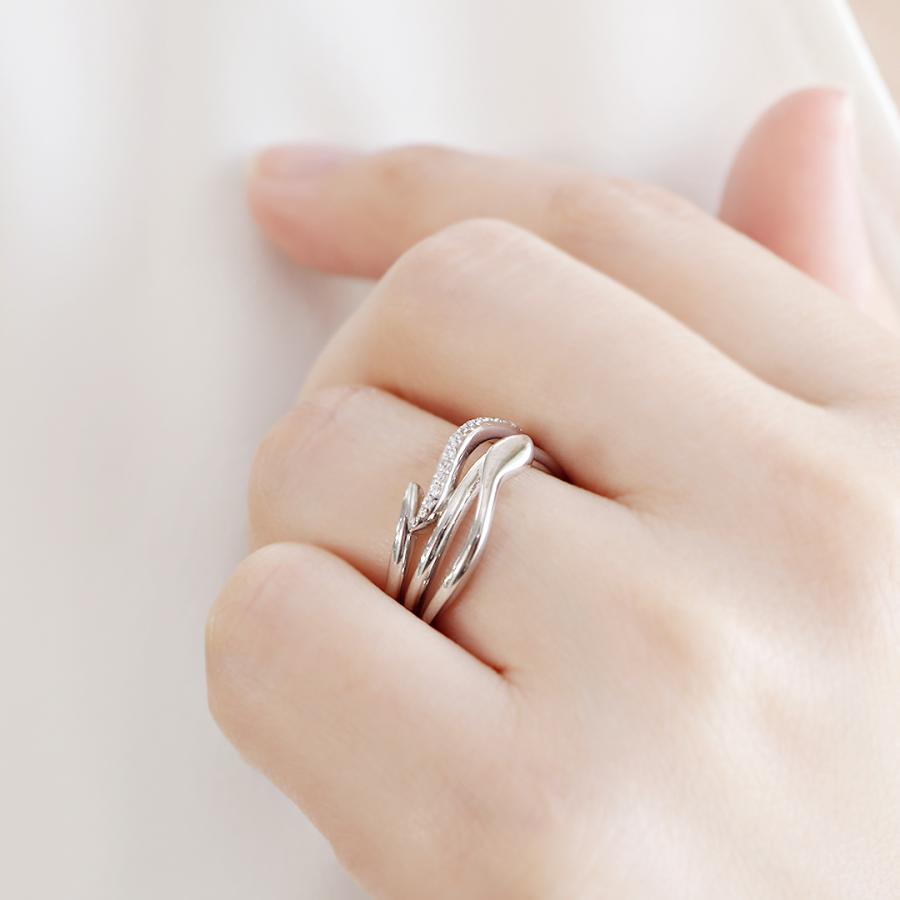 K18YG Pt900 0.07ct スネーク ダイヤモンド リング 送料無料 指輪 ゴールド プラチナ PT ヘビ 蛇 縁起物 イエローゴールド 金運 開運 蛇年 巳年 干支 SAR0215の画像