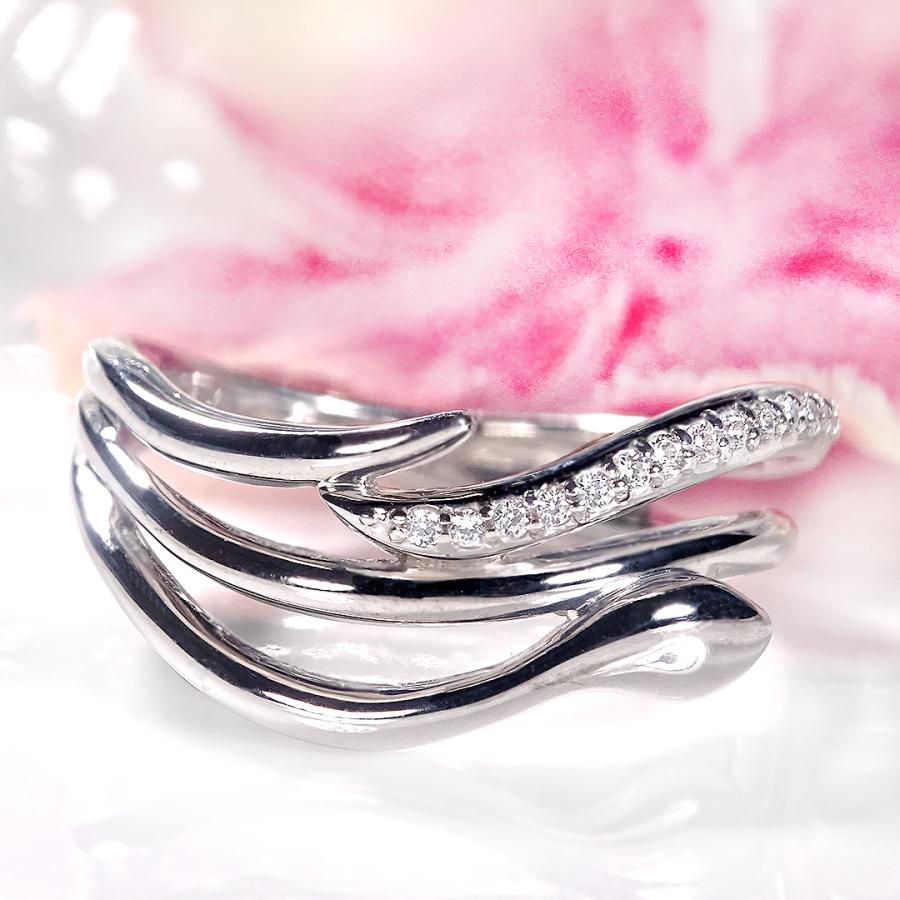 K18YG Pt900 0.07ct スネーク ダイヤモンド リング 送料無料 指輪 ゴールド プラチナ PT ヘビ 蛇 縁起物 イエローゴールド 金運 開運 蛇年 巳年 干支 SAR0215の画像