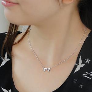 K18WG リボンモチーフ ダイヤモンドペンダント 0.2ct ネックレス 送料 