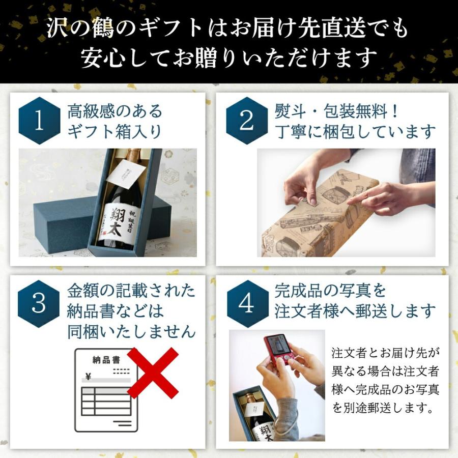 沢の鶴 名入れ 日本酒 純米大吟醸 720ml オリジナルラベル 化粧箱入り ギフト |  | 08