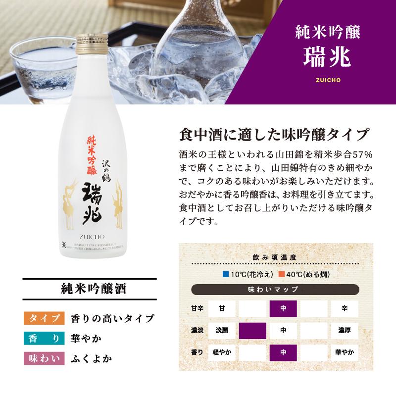 日本酒 ギフト プレゼント お酒 飲み比べ 沢の鶴 の純米酒ギフト セット 30代 40代 50代 60代 70代 日本酒 贈り物 包装【バレンタインデーギフト対応可】 | 沢の鶴 | 12