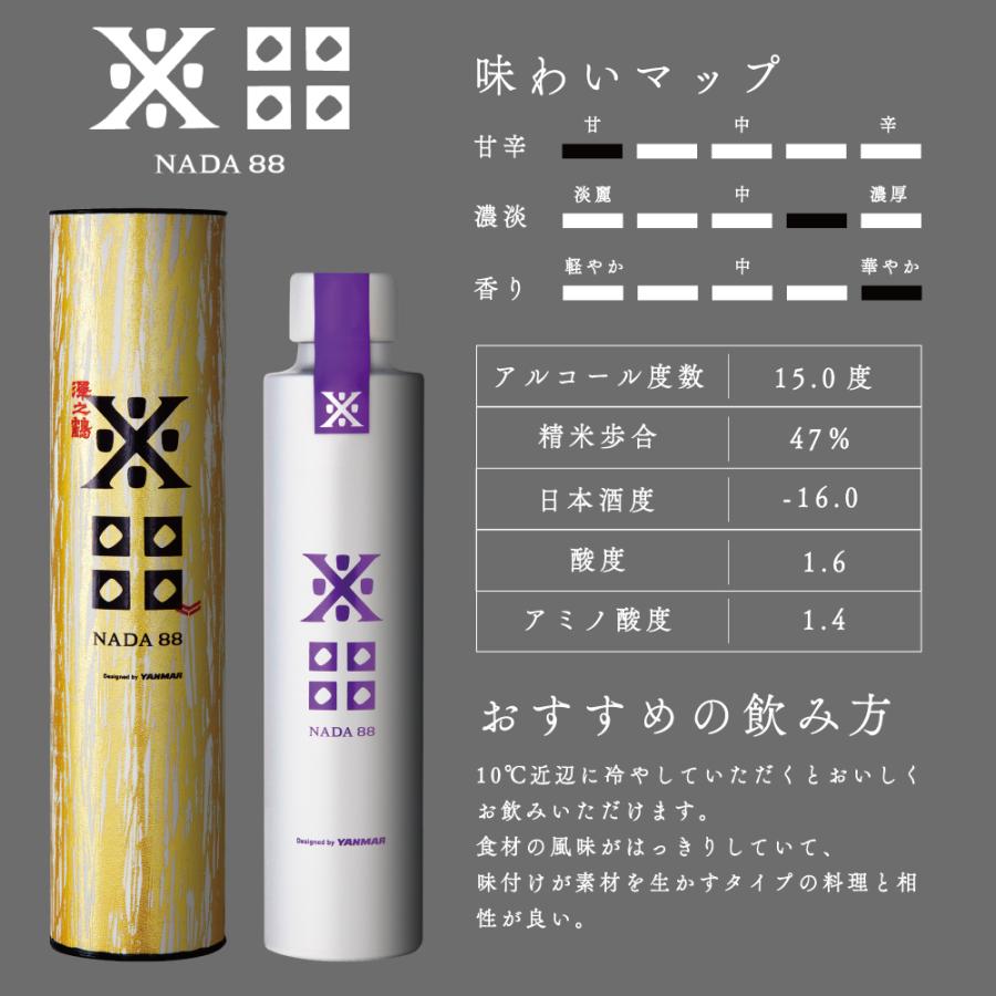 沢の鶴 日本酒 ギフト NADA88 ナダハチジュウハチ 180ml 純米大吟醸酒 | 沢の鶴 | 02