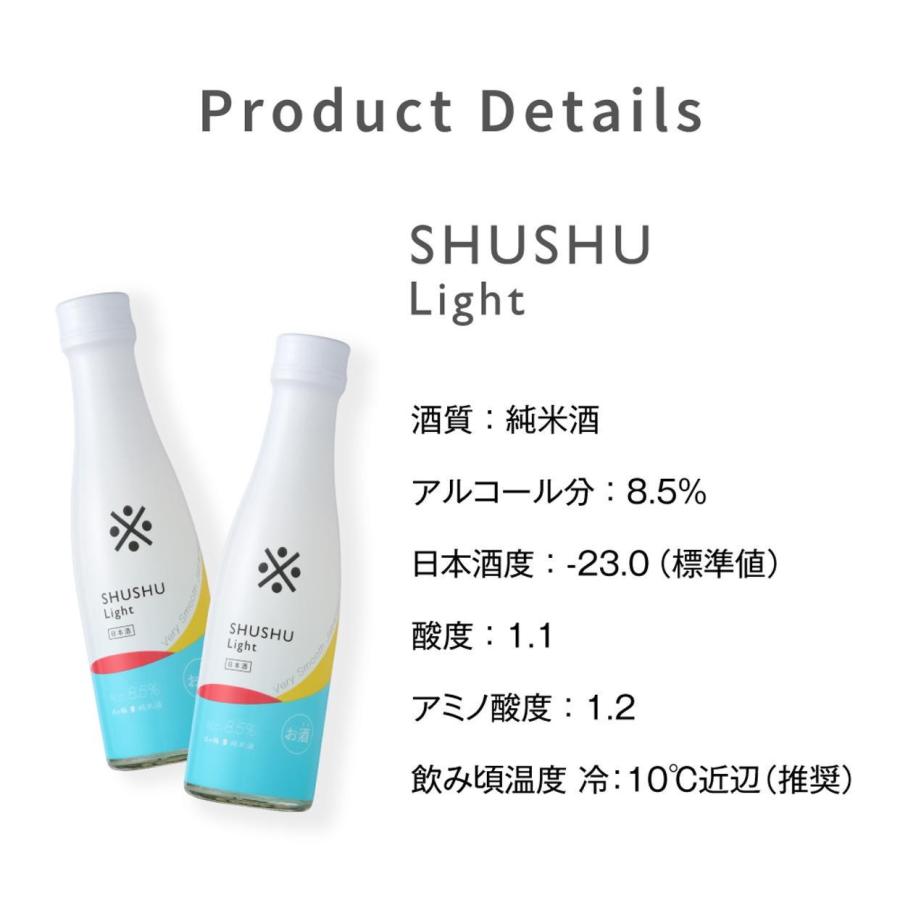 沢の鶴 日本酒 純米酒 SHUSHU Light 180ml ポークジャーキー おつまみ セット 低アルコール 8.5% ギフト | 沢の鶴 | 02