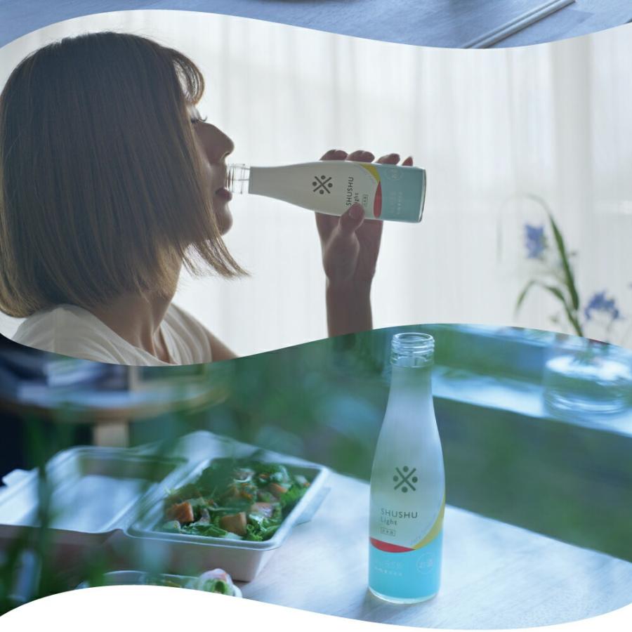 沢の鶴 日本酒 純米酒 SHUSHU Light 180ml ポークジャーキー おつまみ セット 低アルコール 8.5% ギフト | 沢の鶴 | 06