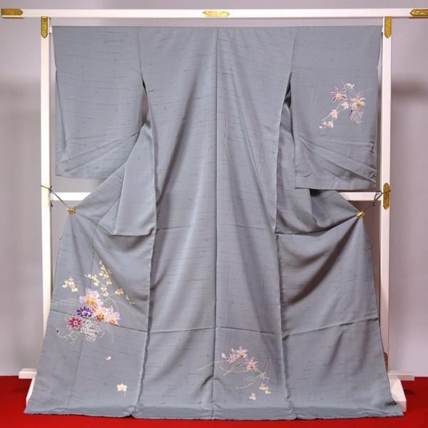 訪問着　フルオーダー手縫いお仕立て付き　名門「染の北川」謹製　皆川月華画　皆川千恵子監修　刺繍入りレディース着物/和服/和装/準礼装/セミフォーマル