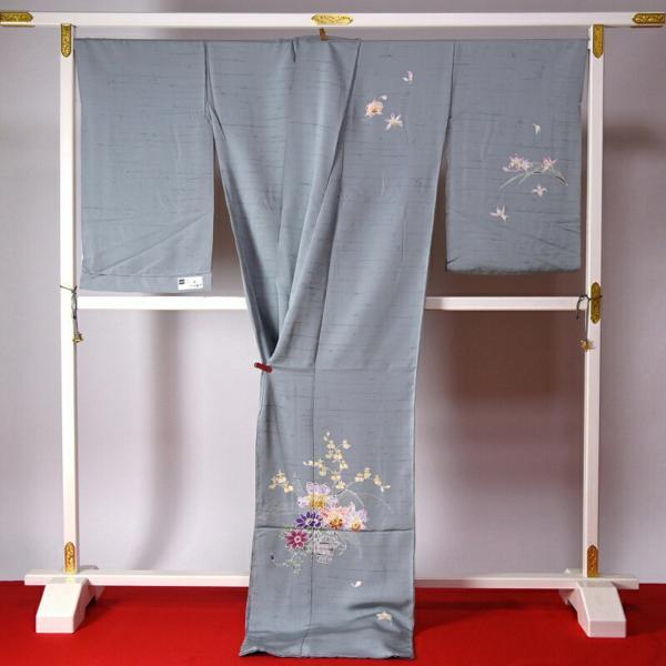訪問着　フルオーダー手縫いお仕立て付き　名門「染の北川」謹製　皆川月華画　皆川千恵子監修　刺繍入りレディース着物/和服/和装/準礼装/セミフォーマル