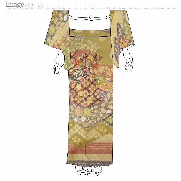 訪問着　フルオーダー手縫いお仕立て付き　逸品京友禅作家「松井青々」氏作　御花　レディース着物/和服/和装/準礼装/セミフォーマル身長１７０ｃｍまで｜sawarabi｜12