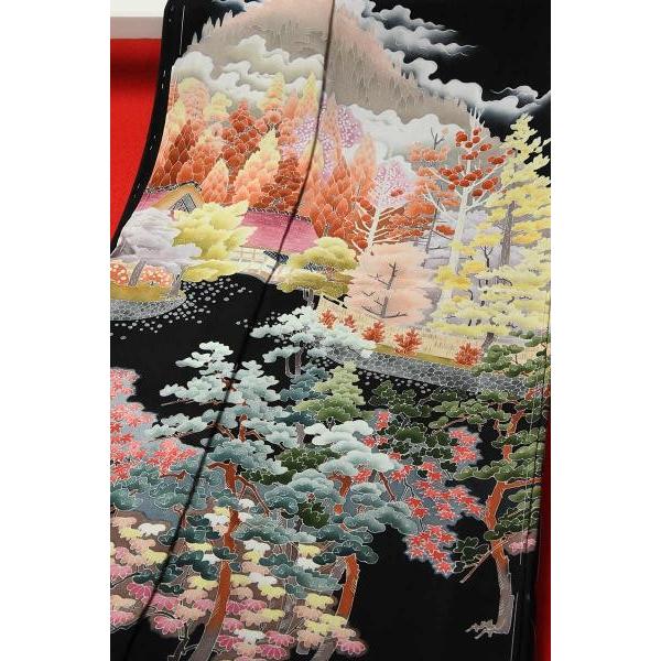 超逸品貴重本加賀友禅 「矢田博」氏作 最高級黒留袖 フルオーダー国内 