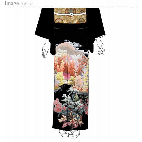 超逸品貴重本加賀友禅 「矢田博」氏作 最高級黒留袖 フルオーダー国内