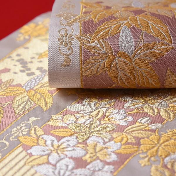 綿芯お仕立て付き　京都西陣「京藝」謹製　高級袋帯（六通）　淡麗御瑞／壱條麗金　礼装用　準礼装用の画像