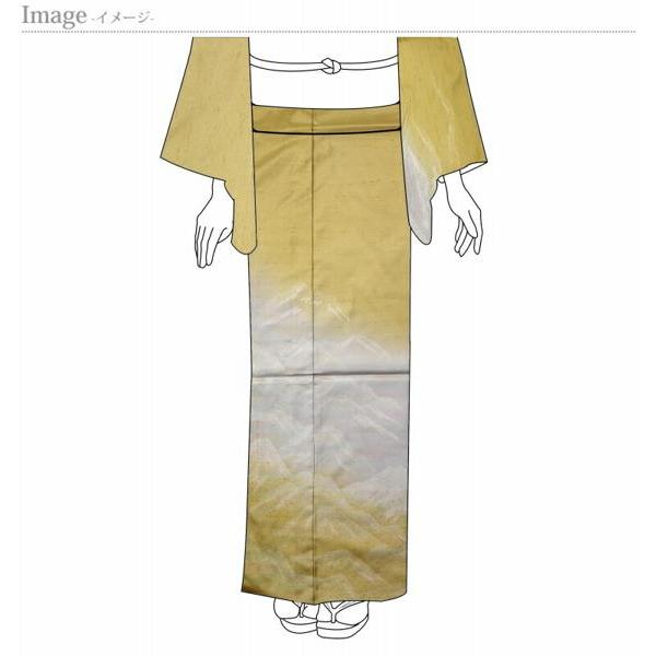 平和屋本店□極上 衣扇四篠庵 お召 単衣 薔薇 反端付き 逸品  