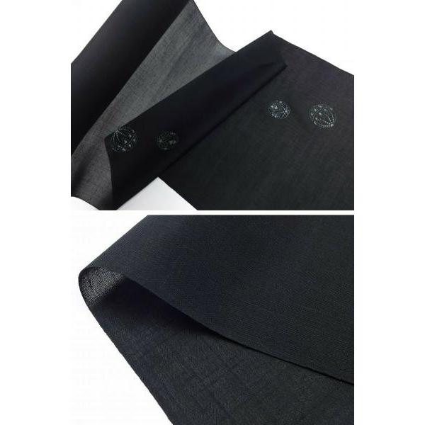 明石織夏紬 着物単衣 夏物フルオーダー手縫い単衣お仕立て付き 正絹 十日町明石ちぢみ・印