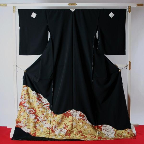 黒留袖 フルオーダー手縫いお仕立て付き正絹 丹後ちりめん 手描き加工 