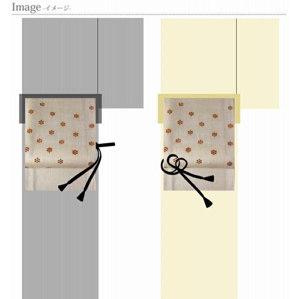 夏物お仕立て付き正絹 織り帯 紗紬にすくい織 アイボリー色 お洒落着用